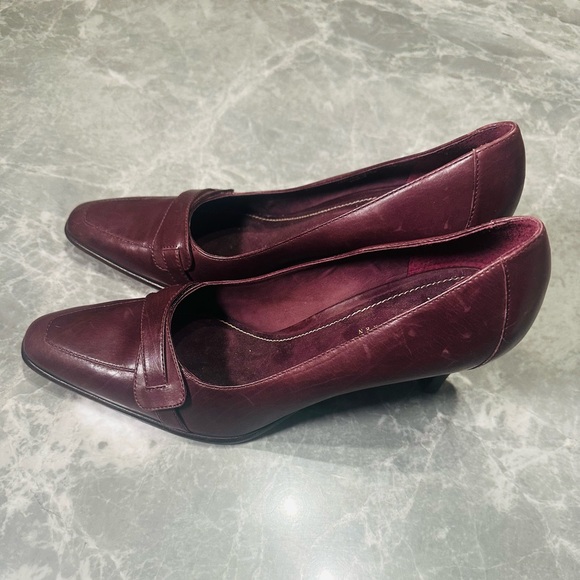 LAUREN Ralph Lauren Viona Amethyst Leather Brazilian  Purple Dress Heels SZ 10B - Picture 5 of 8